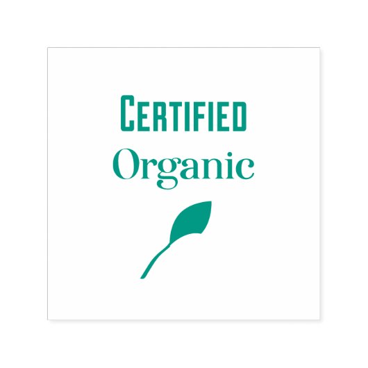 Gecertificeerd biologisch met groene blad zelfinktende stempel (Design)