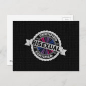 Gecertificeerd biseksueel pridezegel briefkaart (Voorkant / Achterkant)