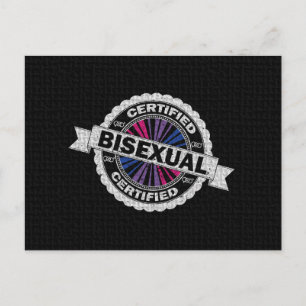 Gecertificeerd biseksueel pridezegel briefkaart