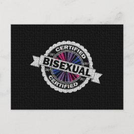 Gecertificeerd biseksueel pridezegel briefkaart