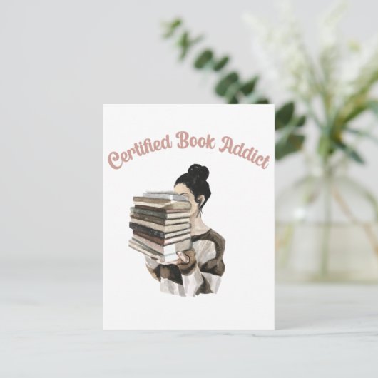 Gecertificeerd boekadvies briefkaart (Staand voorkant)