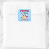 Gecertificeerd boekadvies vierkante sticker (Tas)