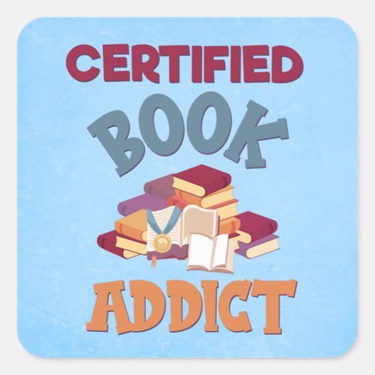 Gecertificeerd boekadvies vierkante sticker (Voorkant)