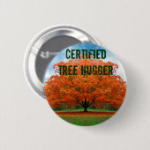 gecertificeerd boomknuffel ronde button 5,7 cm (Voorkant /achterkant)