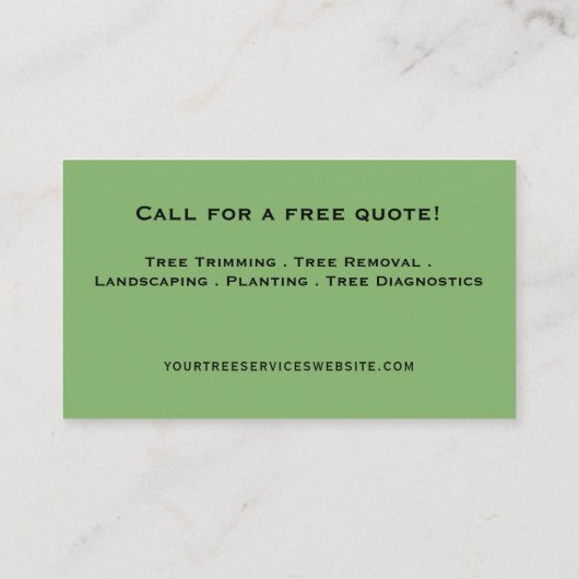 gecertificeerd boomkweker visitekaartje (Achterkant)