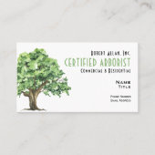 gecertificeerd boomkweker visitekaartje (Voorkant)