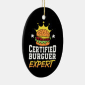 Gecertificeerd Burger Expert Hamburger Handgeteken Keramisch Ornament (Rechts)