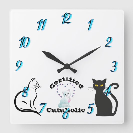 Gecertificeerd Cataholisch Vierkante Klok (Voorkant)