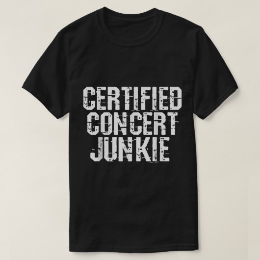 Gecertificeerd concert Junkie Music Lover Group T-shirt (Design voorkant)