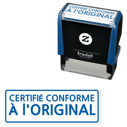 GECERTIFICEERD CONFORM HET ORIGINEEL ZELFINKTENDE STEMPEL (In situ)