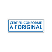 GECERTIFICEERD CONFORM HET ORIGINEEL ZELFINKTENDE STEMPEL (Design)