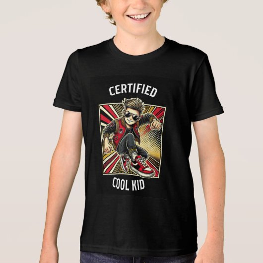 Gecertificeerd cool Kind Tri-Blend Shirt (Voorkant)