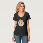 Gecertificeerd donut queen food perfect zoet t-shirt (Voorkant volledig)