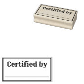 Gecertificeerd door Rubberstempel (Gestempeld)