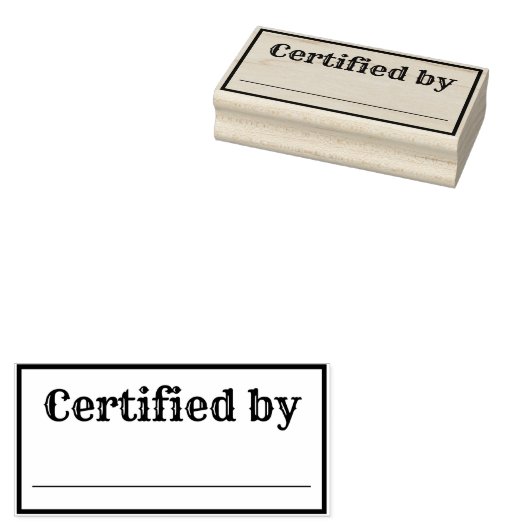 Gecertificeerd door Rubberstempel (Gestempeld)