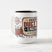 Gecertificeerd Duct Tape Ingenieur Grappige Mok (Voorkant links)