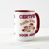 Gecertificeerd Dustin Stevens Book Addict Mok (Voorkant rechts)