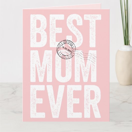 Gecertificeerd en gestremd beste mama ooit Moederd Kaart (Voorkant)