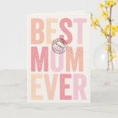 Gecertificeerd en gestremd beste mama ooit Moederd Kaart (Gele Bloem)