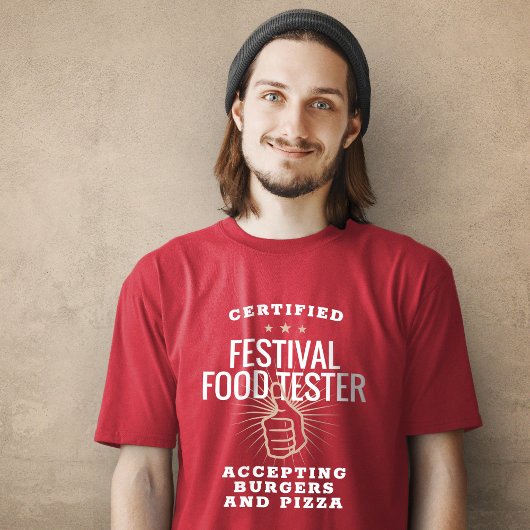 Gecertificeerd Festival Food Tester Grappig T-shirt