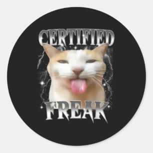 Gecertificeerd Freak Eat Cement Grappig Vervloekt Ronde Sticker