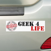 Gecertificeerd geek bumpersticker (Op auto)
