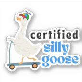 Gecertificeerd Gekke Goose - Grappig Schattige Pro Sticker (Voorkant)
