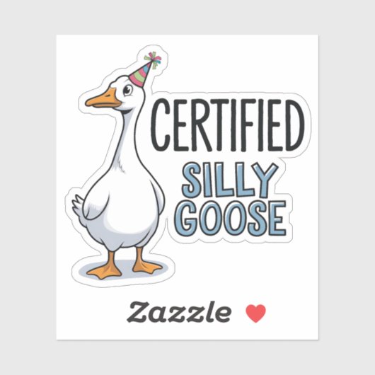Gecertificeerd Gekke Goose Vinyl Sticker (Vel)