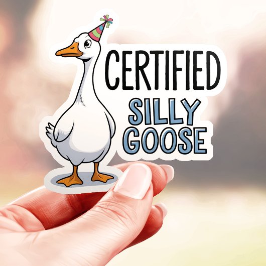 Gecertificeerd Gekke Goose Vinyl Sticker