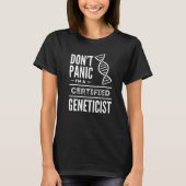 Gecertificeerd Geneticus Genetics Medisch Bioloog  T-shirt (Voorkant)