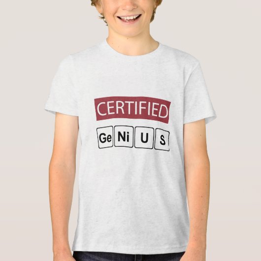 Gecertificeerd Genie Tri-Blend Shirt (Voorkant)