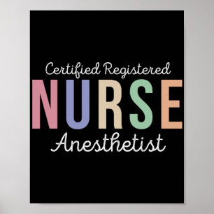 Gecertificeerd geregistreerd zenuwanaloog CRNA Poster