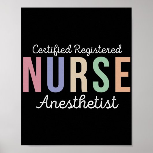 Gecertificeerd geregistreerd zenuwanaloog CRNA Poster (Voorkant)