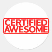 Gecertificeerd Geweldige stempel Ronde Sticker (Voorkant)