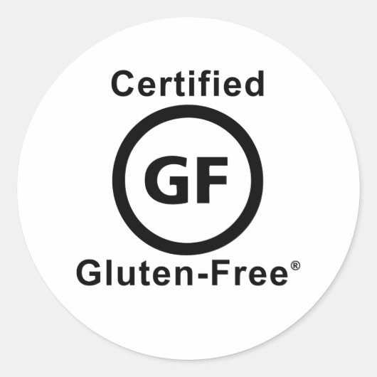 Gecertificeerd Gluten-vrij symbool Ronde Sticker (Voorkant)