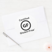 Gecertificeerd Gluten-vrij symbool Ronde Sticker (Envelop)