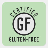 Gecertificeerd Gluten-vrij symbool Vierkante Sticker (Voorkant)