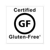 Gecertificeerd Gluten-vrij symbool Zelfinktende Stempel (Design)