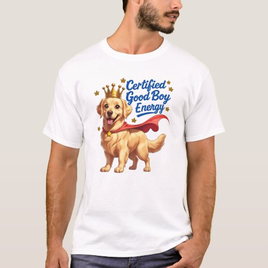 Gecertificeerd Good Boy - Hondenliefhebber Cartoon T-shirt (Voorkant)