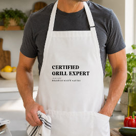 Gecertificeerd Grill Expert Maatwerk BBQ Chef Gril Standaard Schort