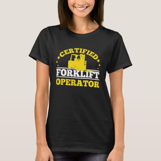 Gecertificeerd heftruckchauffeur t-shirt (Voorkant)