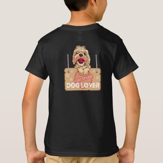 Gecertificeerd Hondenliefhebber T-shirt (Achterkant)