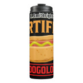 Gecertificeerd Hotdogologist Grappig Grafisch Ontw Thermosbeker (Voorkant)