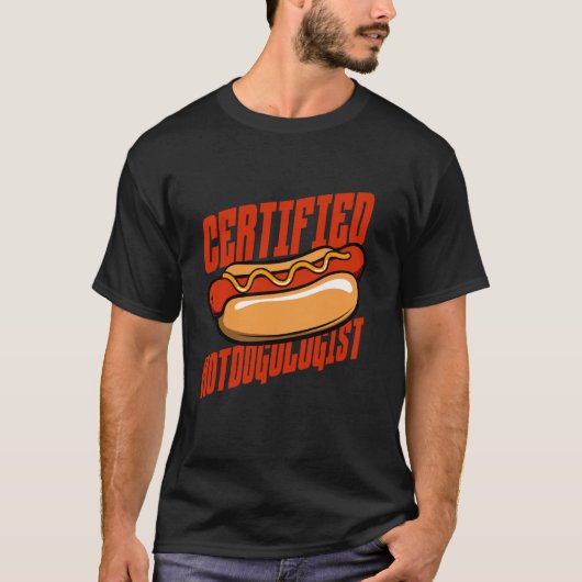 Gecertificeerd Hotdogoloog Ontwerp T-shirt (Voorkant)