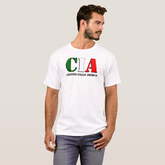 Gecertificeerd Italiaans Amerikaans T-shirt (Voorkant volledig)