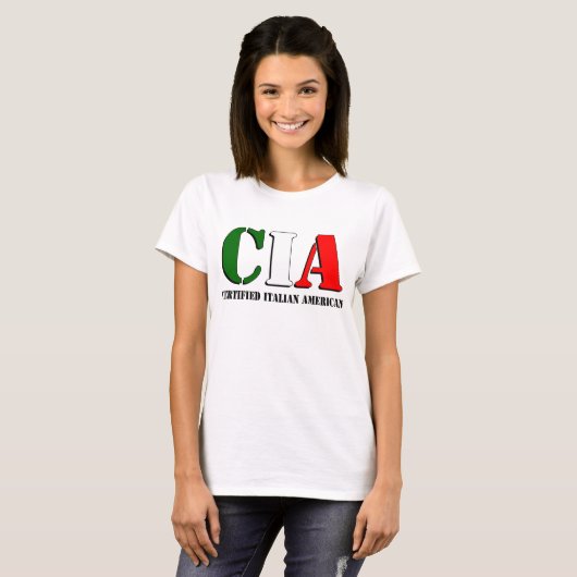 Gecertificeerd Italiaans-Amerikaans T-shirt (Voorkant volledig)
