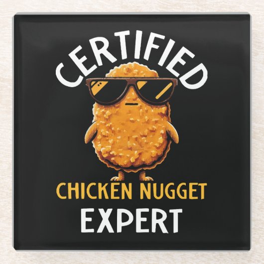 Gecertificeerd Kipnugget Expert Glazen Onderzetter (Voorkant)