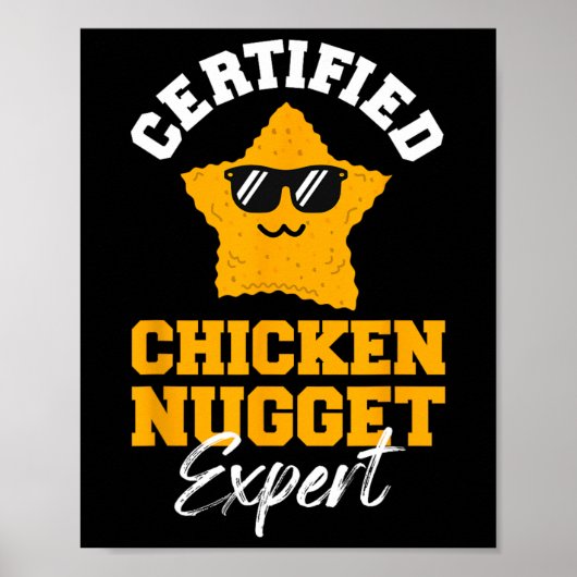 Gecertificeerd Kipnugget Expert - Grappige Kindere Poster (Voorkant)