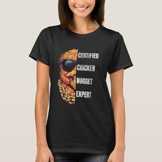Gecertificeerd Kipnugget Expert Grappige Kipnug T-shirt (Voorkant)