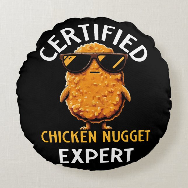 Gecertificeerd Kipnugget Expert Rond Kussen (Voorkant)